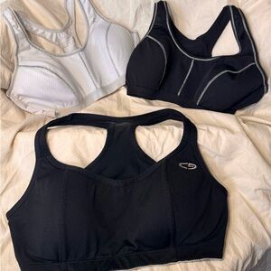 Champion Women's Black and White Sports Bra Trio